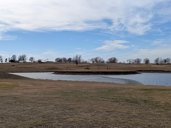 Island green on #17 at Hoot's Hollow Golf Course 