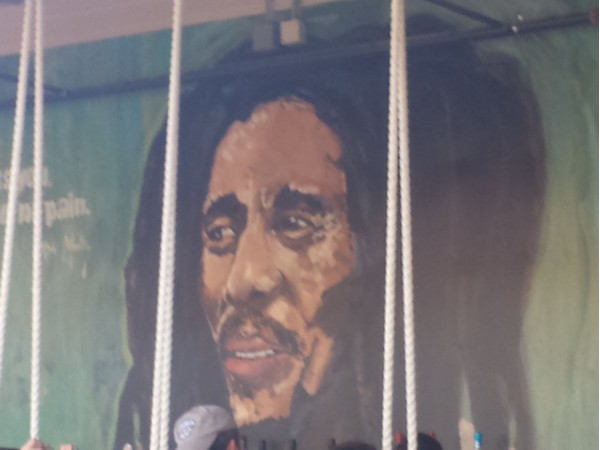 Painting of Bob Marley at the Rum House