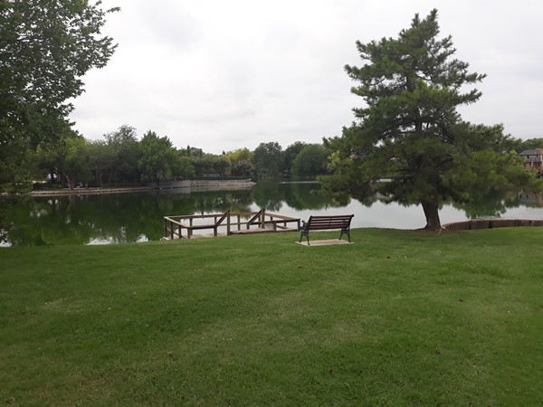 Upper lake and dock at Twin Lakes