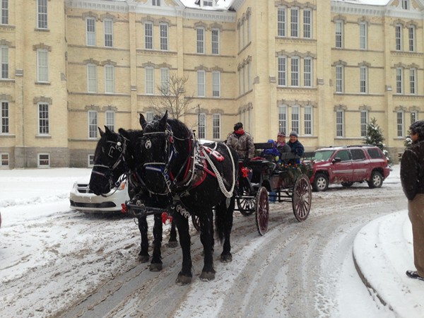 Horse drawn carriage rides at the Village at the Grand Traverse Commons
