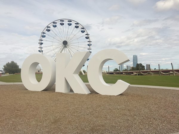 Oversized OKC letters, great photo opportunity 