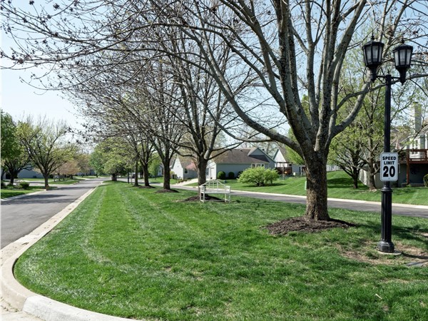 One of the lovely green spaces in Wynnefield in Overland Park