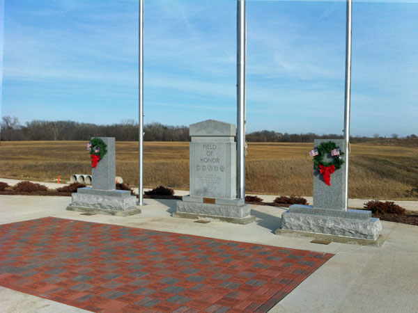 Veterans Memorial in Kenneth W Bernard Park