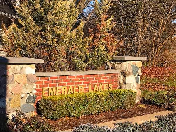 Emerald Lakes entrance off John R Road, south of Auburn Road