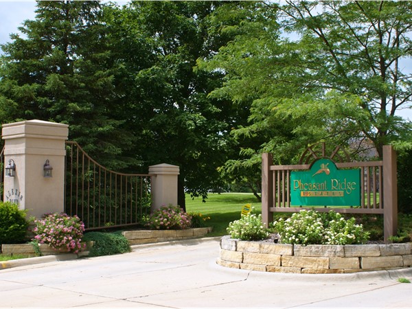 Entrance to Pheasant Ridge Estates 
