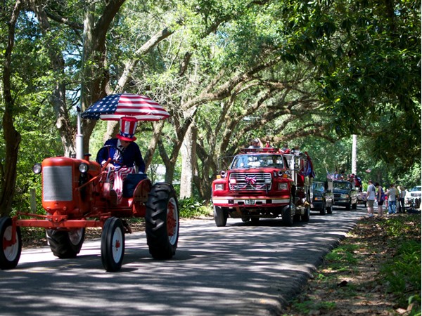 Just a part of the "world's smallest July 4th Parade" in Magnolia Springs!