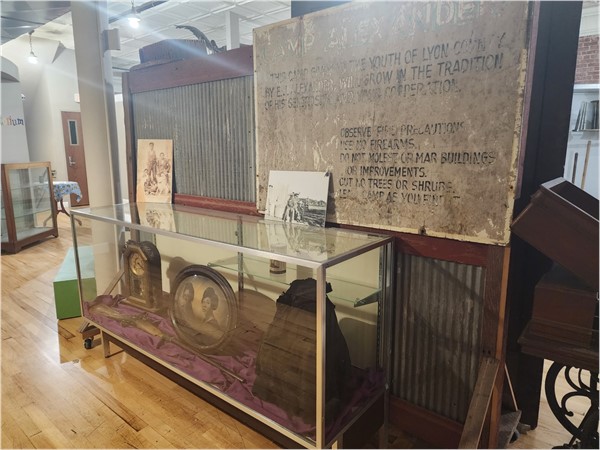 Display at the Lyon County History Center