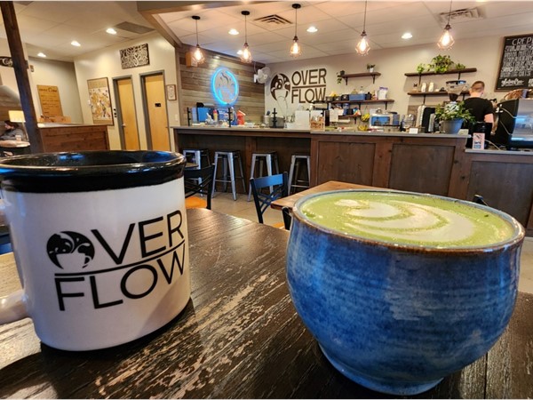 Over Flow has the best matcha lattes in the Liberty area