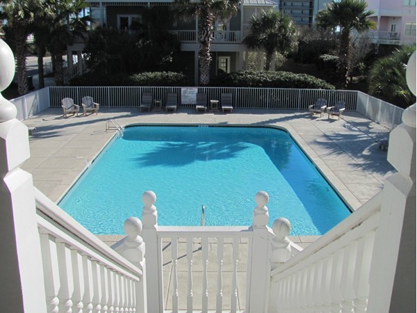 Beautiful pool with raised, gazebo!  Great place to take a dip