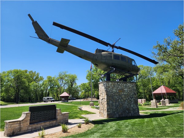 Vietnam Veteran Memorial with Huey Helicopter