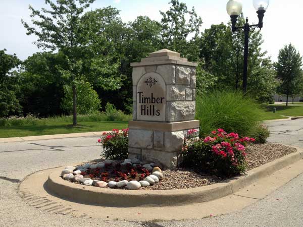 Timber Hills subdivision entrance.