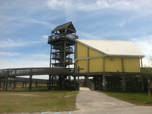 Observation deck at Grand Isle State Park