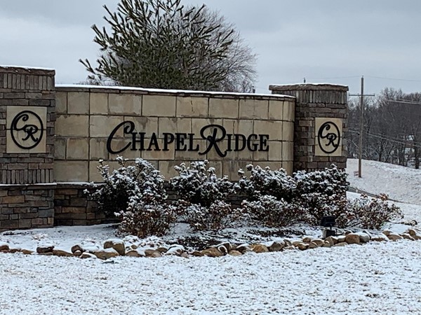 Chapel Ridge entrance to subdivision 