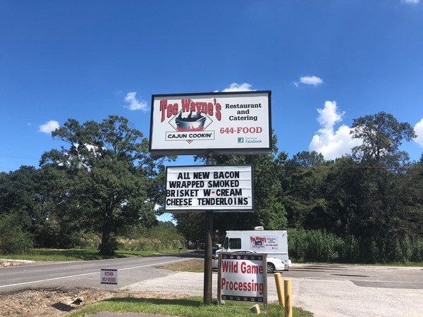 Located off Hwy 621 in Gonzales. Great food and wild game processing too