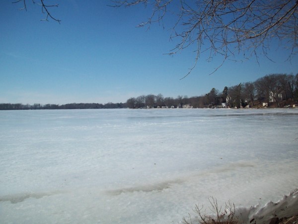 Ice covered Gun Lake