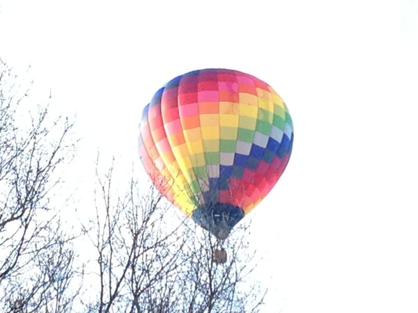 It must be spring, a great place to view the hot air balloons, look up in Livingston County