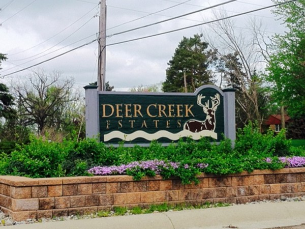The entryway of Deer Creek Estates in early spring.