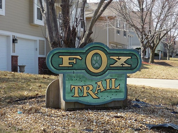 The Fox Trail subdivision sign
