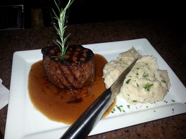 Best steaks in town at Red Wood Steak House