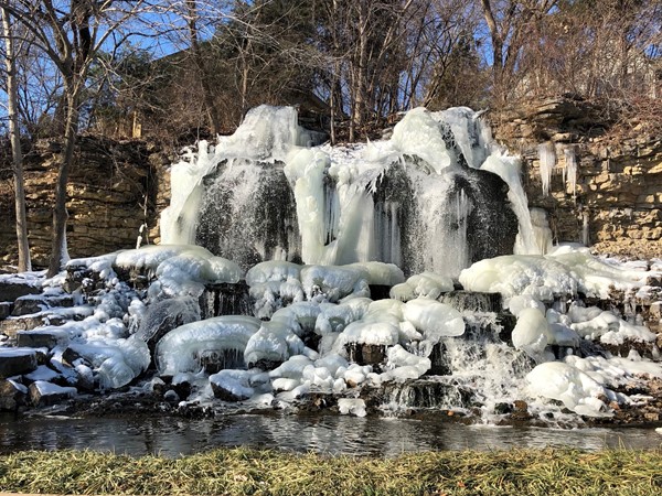 Cedar Creek frozen waterfall