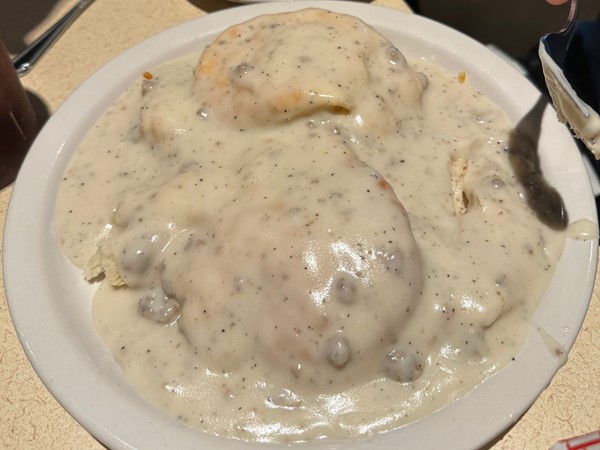 Breakfast time calls for biscuits and gravy at The Big Biscuit in Edmond