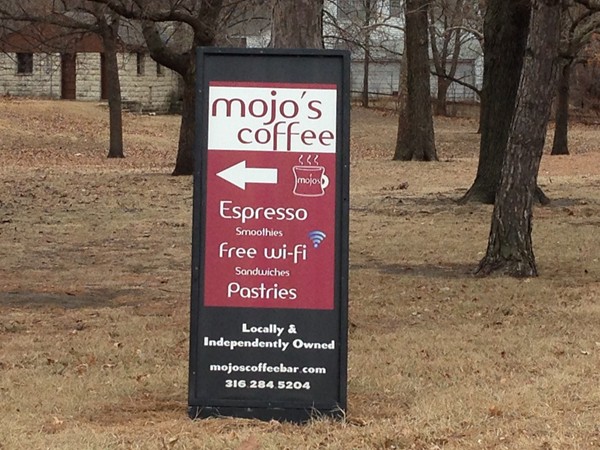 Mojo's Coffee for a great cup of coffee and to meet your friends