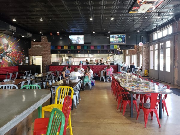 Mellow Mushroom features a large dining room 