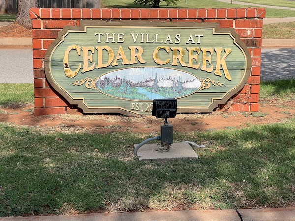 The Villas At Cedar Creek entrance