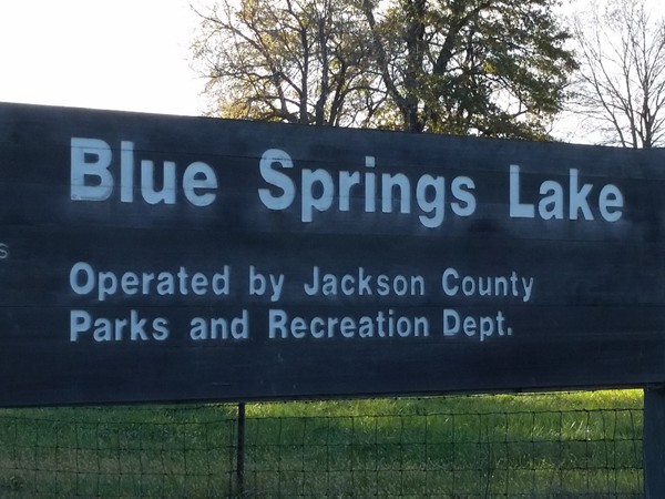 Entrance to Blue Springs Lake off of Bowlin Road