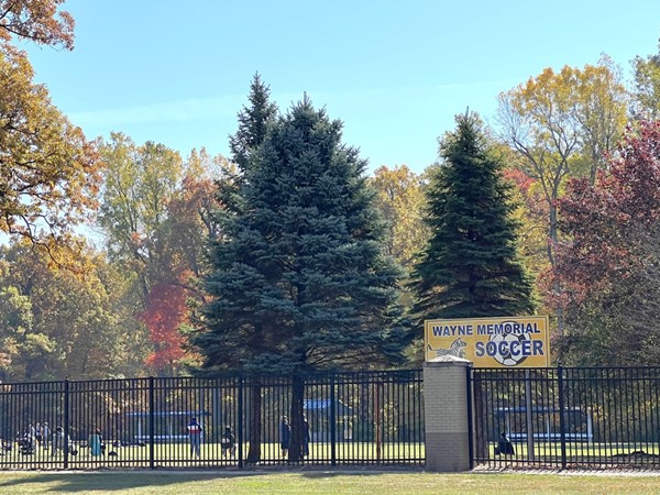 Soccer fields at Wayne Memorial High School