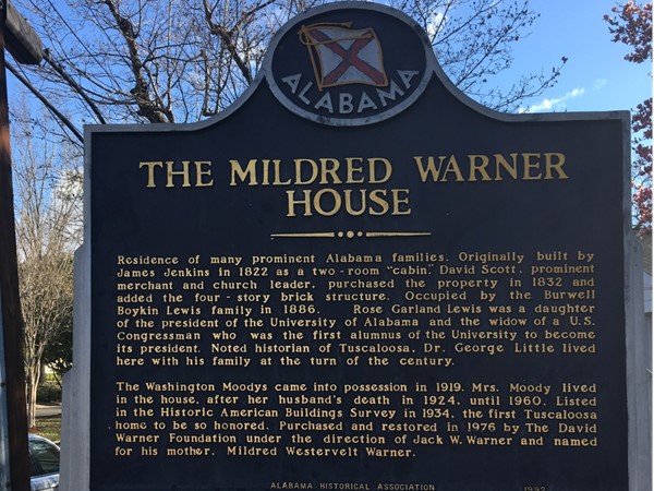 The Mildred Warner House is listed on the National Register of Historic Places