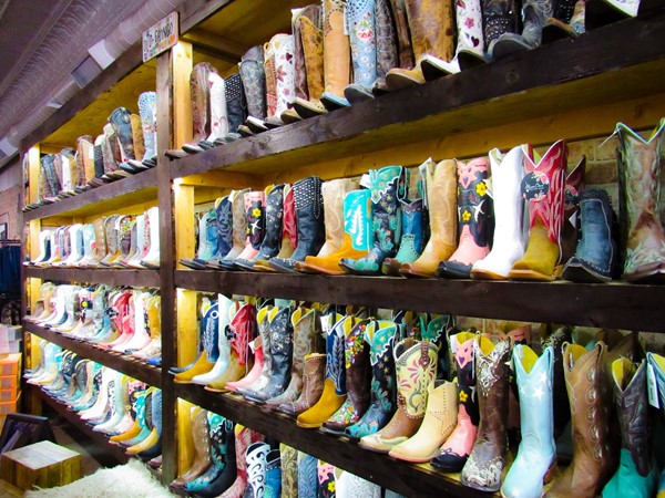 Boots of every color are available in Pawhuska