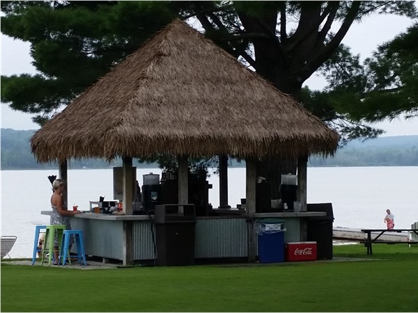 The Tiki bar at the public access to Deer Lake by the Villas