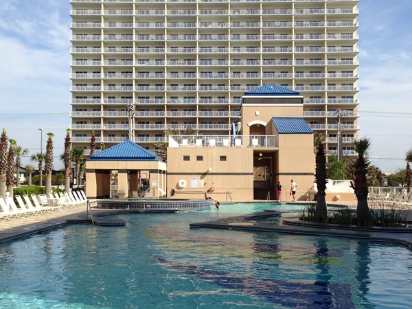 Crystal Tower: View from pool