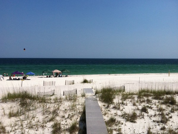 Our beautiful white sands and the gulf!