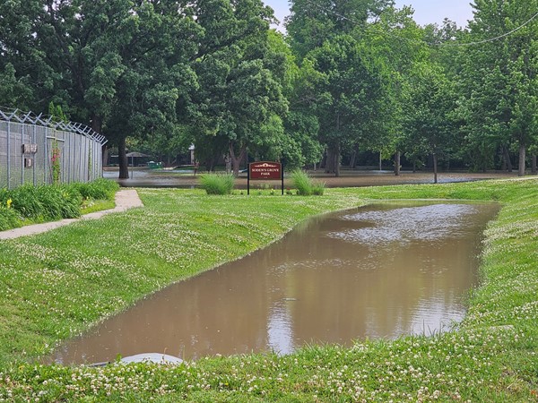 Flooding at Soden's Grove Park in Emporia - June 4th 2025