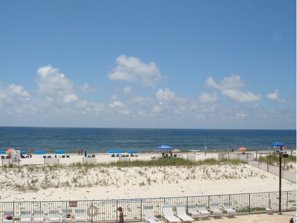 What a beautiful view from the balcony at Surf Side Shores!