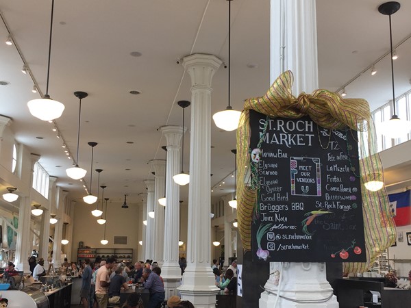 St. Roch Market, built in 1875, renovated/reopened in 2015 as a market place with asst. food vendors