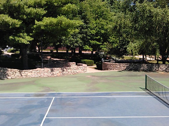 Tennis court view of the Westwood City Park