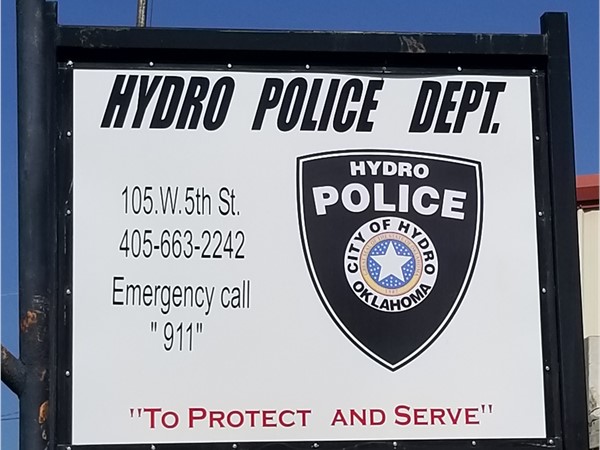 Hydro Police Department.  Protecting and serving its citizens