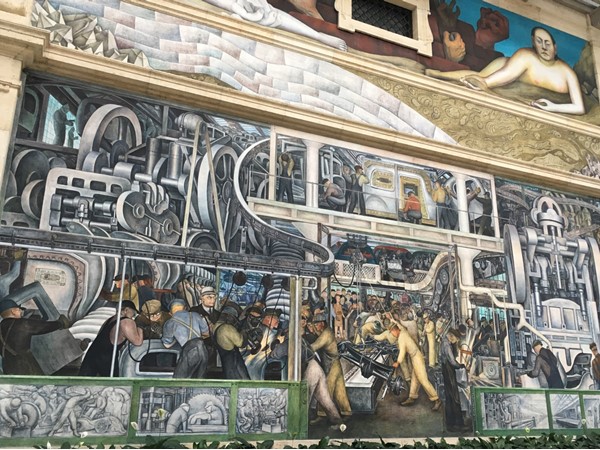 The heart of the DIA, the Diego Rivera Detroit Industry murals are a must see