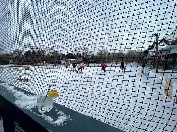 Pond hockey tournament at The Barn in Fenton 