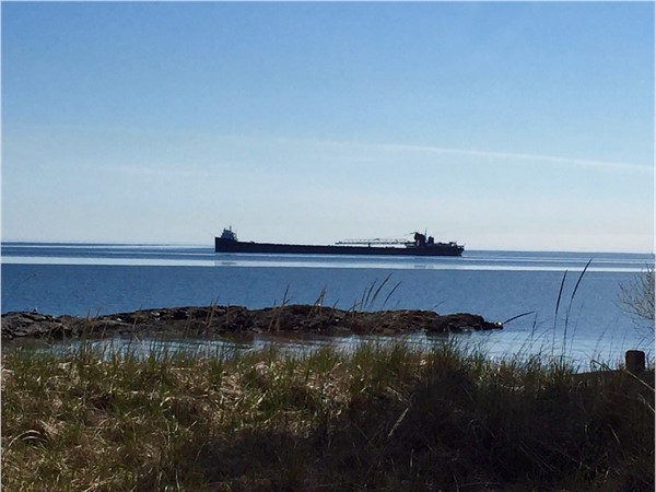 Lake Freighters up to 1000' long can carry 70,000 tons of iron ore!  A sight to see in Marquette