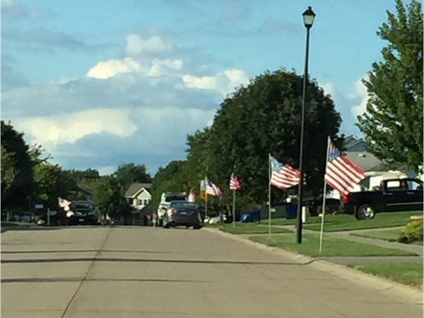 One of many holidays where we line the streets with flags....great site to drive down on a holiday