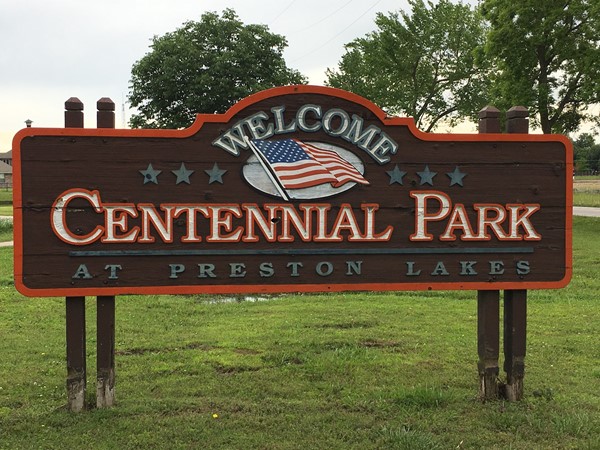 Take a walk in the park at Centennial Park in Owasso, right next to Preston Lakes