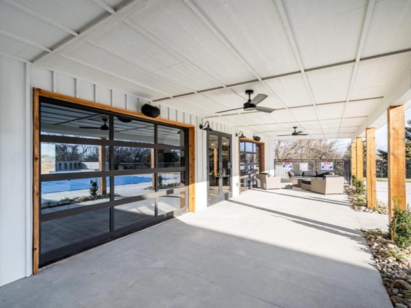 A hoandsome gathering space at Arbor Creek