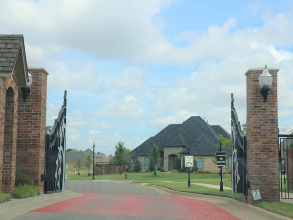 The gated entrance makes this a very private community 