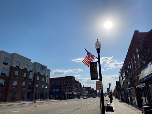 One of the flags displayed in downtown Waverly on Memorial Day