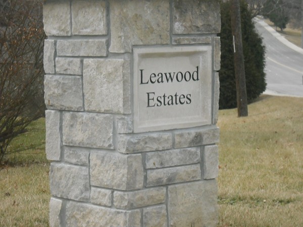 Leawood Estates Subdivision entry marker