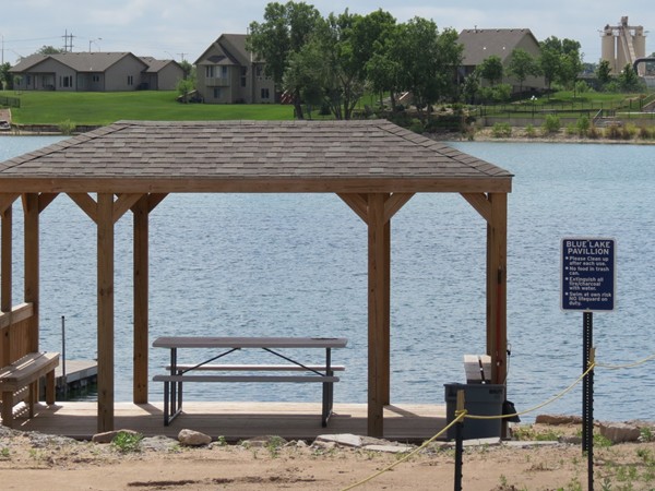 Relax by the lake with a picnic lunch at Blue Lake in Wichita
